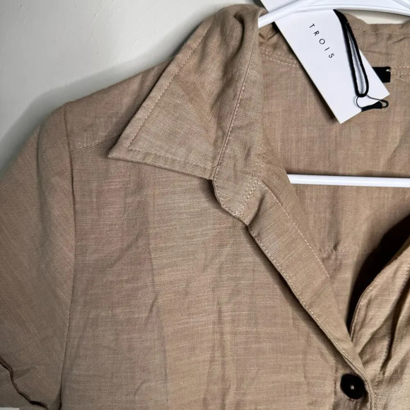 Trois the Label Women's Linen Blend Jumpsuit Size 2 NWT - Picture 5 of 12